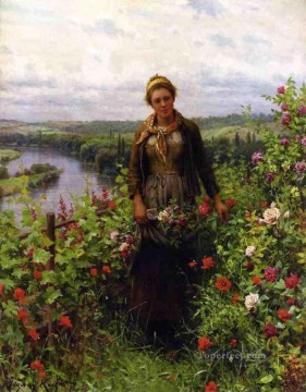 彼女の庭のメイド 同胞ダニエル・リッジウェイ・ナイト Oil Paintings